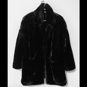 Black Faux Fur Coat